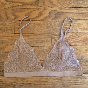 Madewell Lace Bralette Beige